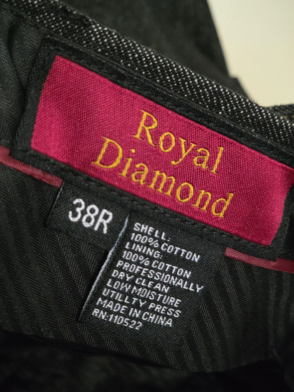 Royal Diamond Collection Men's 3-Piece Black Jean Suit